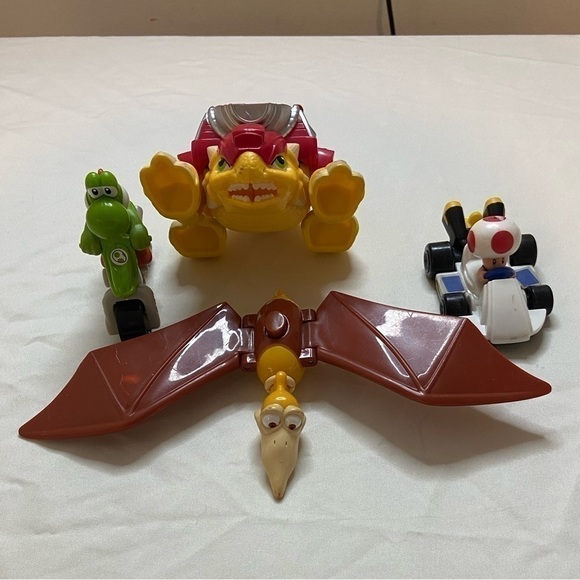 Nintendo Super Mario plush yoshi & toad car chomp toy land before time lot of 5 - Picture 6 of 7